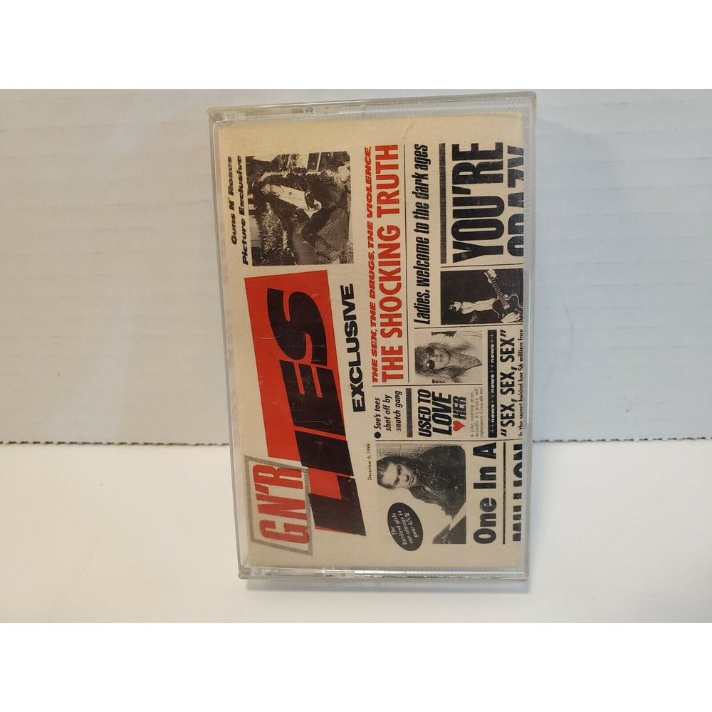 Vintage Guns N Roses GN'R Lies Cassette Tape Geffen 1986